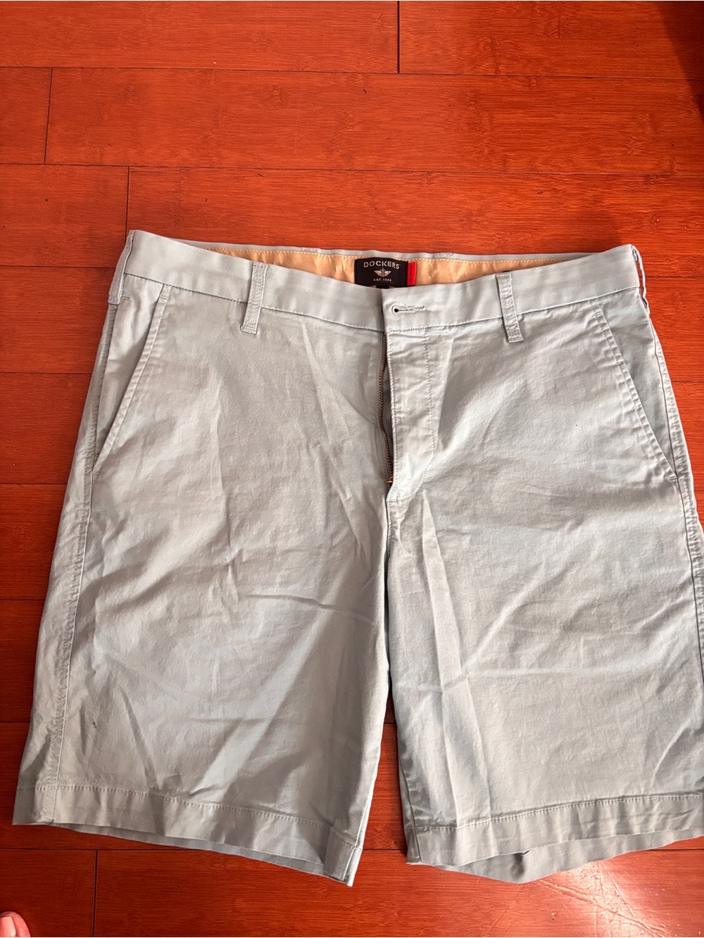 Dockers light blue ultimate shorts with supreme flex